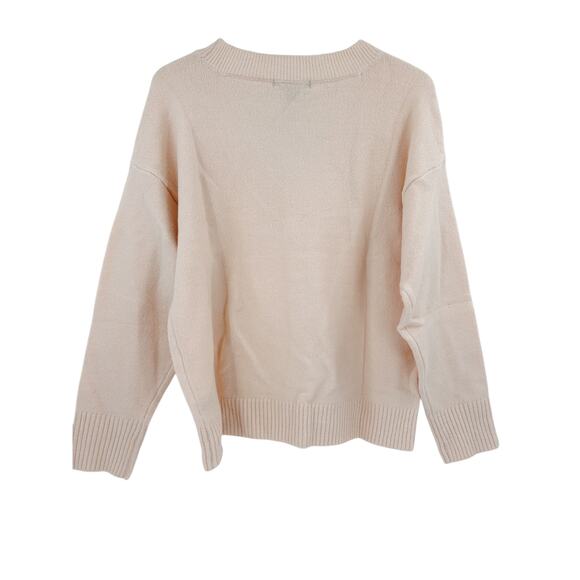 SANCTUARY Sweater Size L NEW Easy Breezy V Neck Pullover Creamy Pinkish Peach - Picture 4 of 6